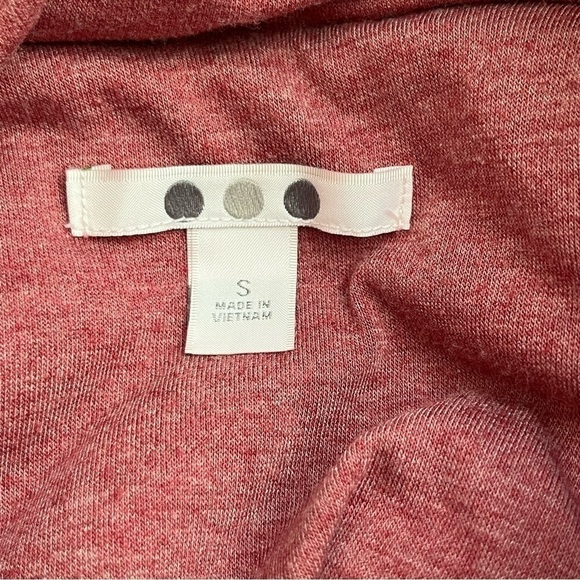 Anthropologie Three Dot Full Zip Quilted Jacket in Heather Tibetan Red, Small - Picture 4 of 13